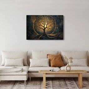Obraz – Strom so zlatou aurou (90x60 cm)