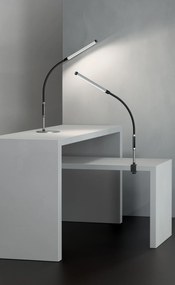 Stolná LED lampa LUCIO, svorka, diaľkový ovládač