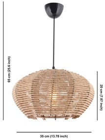 Závěsný lustr Jute krémový