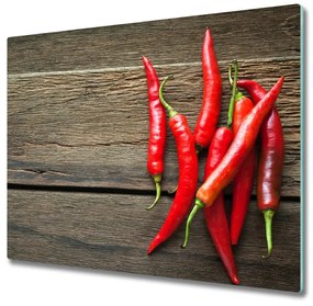 Sklenená doska na krájanie Chilli papričky 60x52 cm