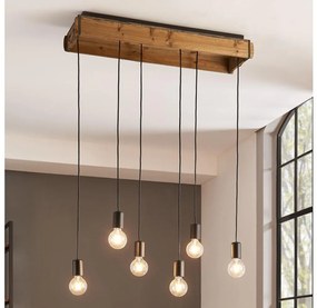 Eglo 43592 - Luster na lanku WOOTTON 6xE27/40W/230V