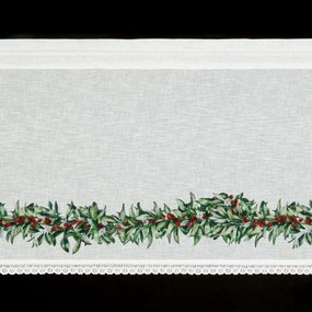 KRÁTKA VIANOČNÁ ZÁCLONA NA PÁSKE XMAS8 150X60 CM VZOROVANÁ