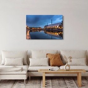 Obraz vodného kanála - Göteborg (90x60 cm)