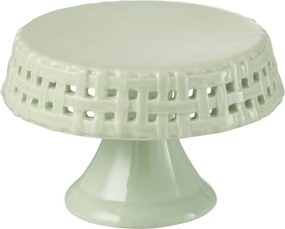 Zelený keramický podnos na nohe Hella Pastel Green S - Ø 11*7cm
