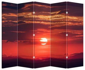 Paraván - Farebné slnko (210x170 cm)