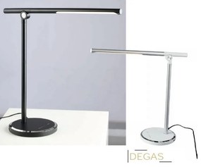 ACA DECOR LED stmievateľná stolná lampička DEGAS 7W/230V/CCT/300Lm/120°/IP20, USB port, čierna