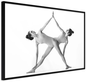 Artgeist Plagát - Yoga [Poster] Veľkosť: 90x60, Verzia: Čierny rám s passe-partout