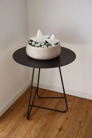 Dekoračná miska PERA, sklolaminát, Ø 27 cm, béžová