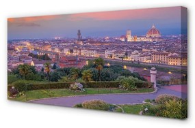 Obraz na plátne rieka Taliansko Panorama 125x50 cm