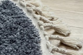 Koberec BERBER CROSS B5950 kruh sivý / biely Fredzle berber marokánsky