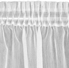 ZÁCLONA NA PÁSKE REBECCA 400X150 CM BIELA
