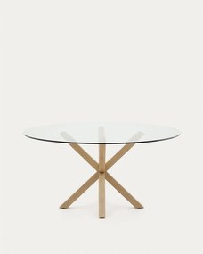 Okrúhly jedálenský stôl so sklenenou doskou ø 150 cm Argo – Kave Home