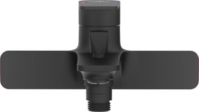 Invena Rikia, nástenná vaňová batéria, čierna matná, INV-BW-24-104-A