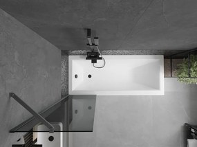 Mexen Next, 1-krídlová vaňová zástena 50 x 150 cm, 6mm šedé sklo, grafitová, 895-050-000-00-40-95