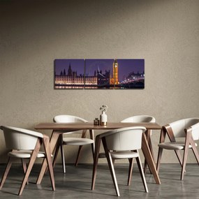 Obraz Londýna (s hodinami) (90x30 cm)