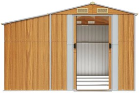 Záhradná kôlňa svetlohnedé 277x365,5x179 cm pozinkovaná oceľ