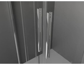 Mexen Velar Duo, sprchový kút s posuvnými dverami 100 x 90 cm, 8mm šedé sklo, chrómová, 871-100-090-42-01