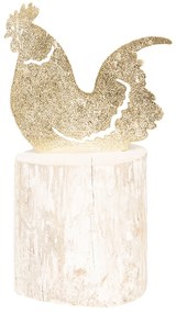 Kovová veľkonočná dekorácie Kohút - 10*7*17 cm
