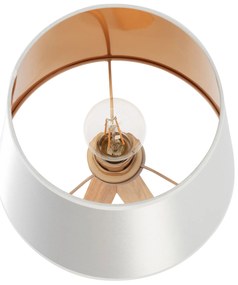 Toolight - Nočná stolová lampa E27 60W APP976-1T, biela-hnedá, OSW-06683