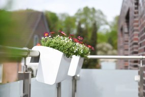 Balkónový hrantík BALKONA CLASSICO, plast, šírka 50 cm, biely lesk