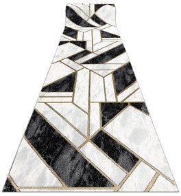 Behúň EMERALD 1015 Glamour exclusive, mramor, geometrický, čierny + zlatá