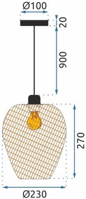 Dekorstudio Stropná lampa NATURAL APP885-1CP