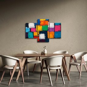 Obraz - Maľba farebných štvorcov (90x60 cm)