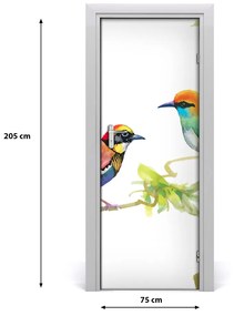 Samolepiace fototapety na dvere vtáky 75x205 cm