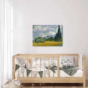 Obraz - Vincent van Gogh, Wheat Field with Cypresses, reprodukcia (70x50 cm)