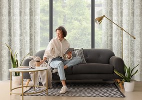 ZÁVES NA KRÚŽKOCH LILY 140X250 CM BÉŽOVÁ