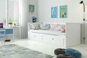 Interbeds Hermes Skladacia detská posteľ 80x200 biela (po rozložení 160x200cm)