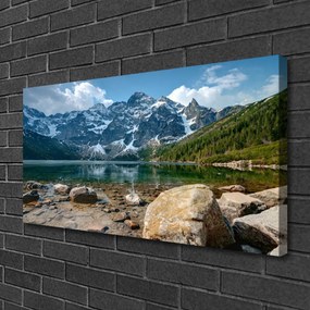 Obraz na plátne Hora jazero príroda 140x70 cm