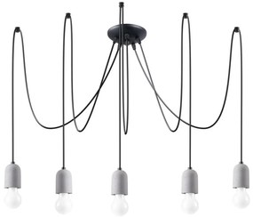 Sollux SL.1161 - Luster na lanku NESO 5xE27/15W/230V pavúk betón