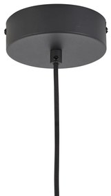 Art Deco závesná lampa čierna s dymovým a čírym sklom 3-svetlá vrátane LED - Lizzy