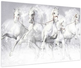 Obraz - Ilustrácie závodných koní (90x60 cm)