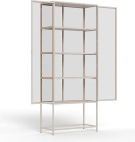 Vitrína Seaford 77x185,6 cm sivá