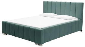 Čalúnená posteľ Sweet s matracom, roštom a úložným priestorom - Mentolová - šírka 120cm