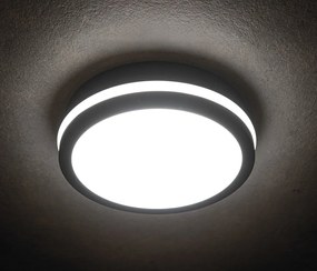 KANLUX, BENO stropné LED svietidlo pr.260x55mm, 24W, čierna grafit, 33341