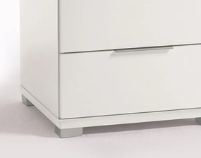 Vyšší nočný stolík Anton, biela/beton