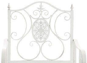 Kovová stolička Punjab s područkami - Biela antik