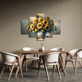 Obraz – Váza so slnečnicami (150x105 cm)