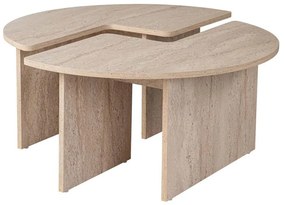 Konferenčný stolík LUVIA, mramorový dekor, béžový