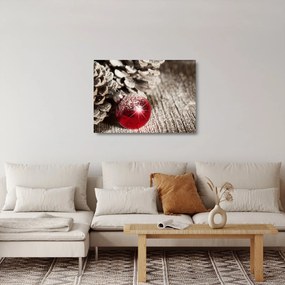 Sklenený obraz - Vianočné ozdoby (70x50 cm)