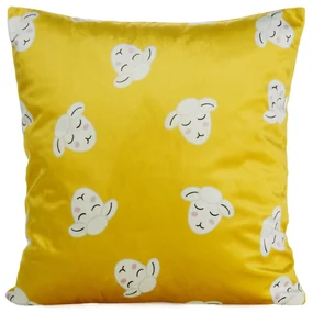 EUROFIRANY DETSKÁ DEKORAČNÁ OBLIEČKA NA VANKÚŠ KIDS 1B 45X45 CM HORČICOVÁ