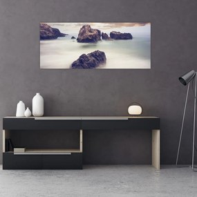 Obraz útesov v hmle (120x50 cm)