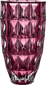 KRIŠTÁĽOVÁ VÁZA BOHEMIA DIAMOND PINK 280 MM