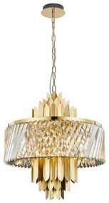 Luster na reťazi MARGOT 9xE14/40W/230V pr. 55 cm zlatá