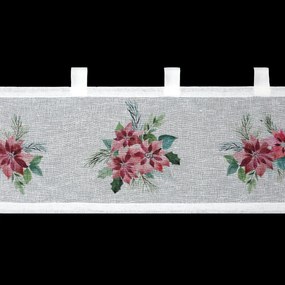 EUROFIRANY KRÁTKA VIANOČNÁ ZÁCLONA NA PÚTKACH XMAS3 30X150 CM VZOROVANÁ