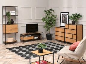 TV stolík/skrinka Soren Rtv (dub + čierna). Vlastná spoľahlivá doprava až k Vám domov. 1111729