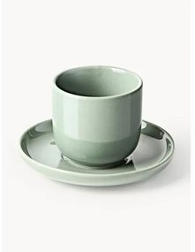 Porcelánové šálky na espresso's podšálkami Nessa, 4 ks